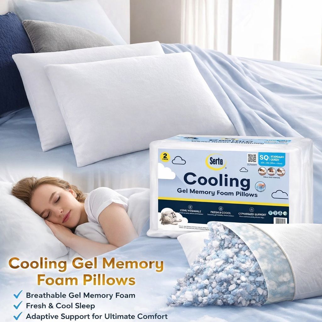 【預購】Serta H010751 兩件裝涼感枕頭