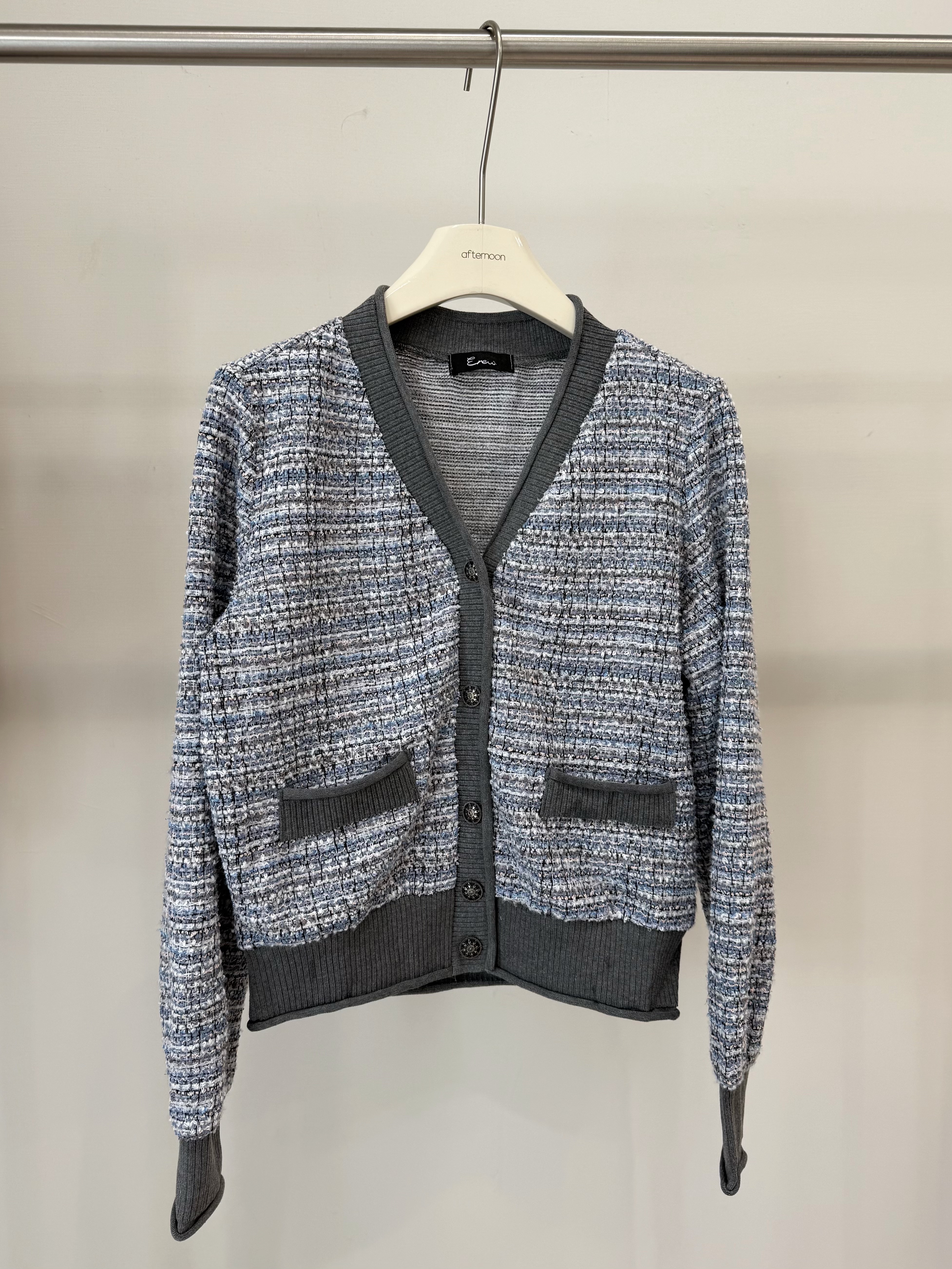 252 編織混色薄針織小香外