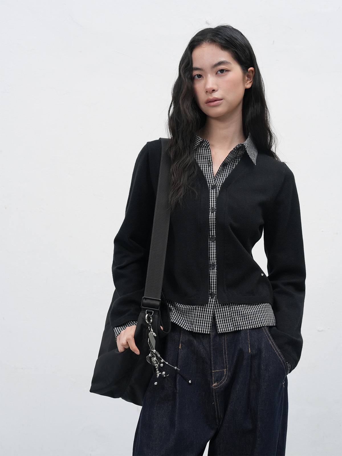 General Idea Layered V-neck Knitwear Pullover