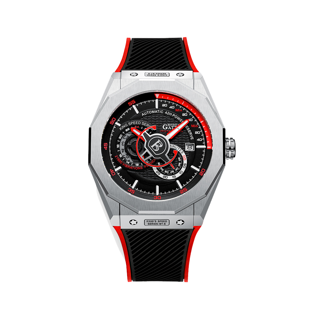 【Bonest Gatti】競速王者系列 橡樹型 鏤空錶 皮帶錶 德國機械錶 德國手錶 BG8601