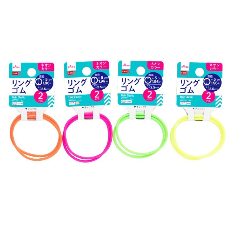 髮圈/霓虹色 2入