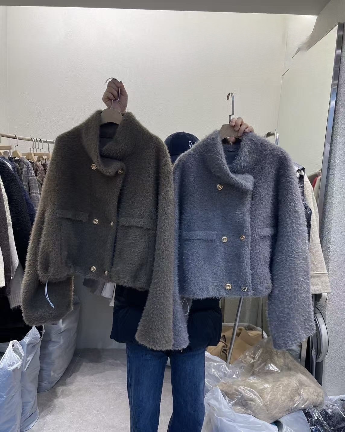 475 正韓財閥氛圍感毛料外套