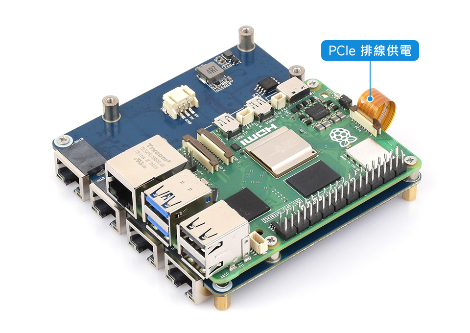 PCIE 轉 4埠 乙太網路擴充板,供電方式