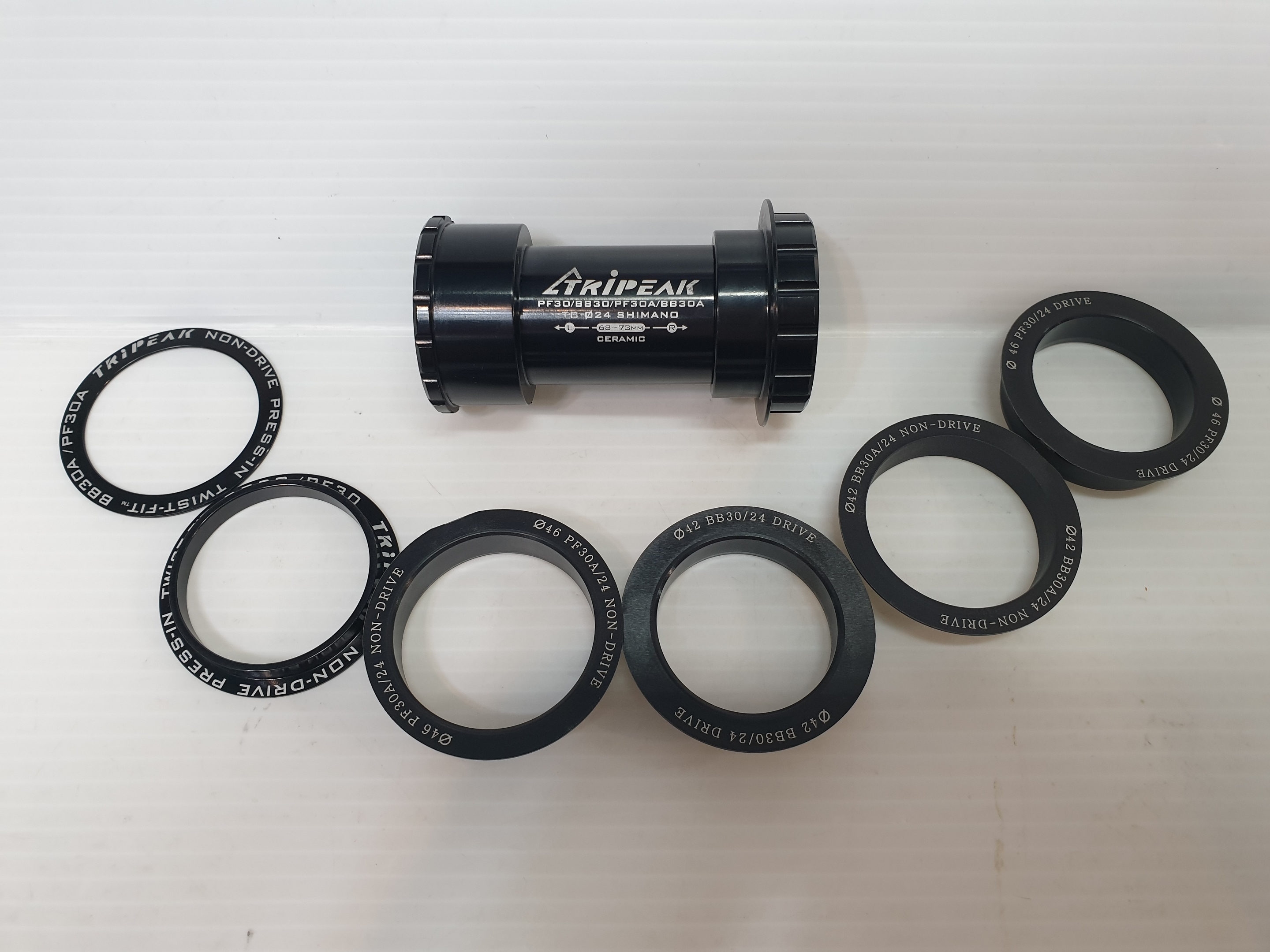 Tripeak 4合1 BB PF30/BB30/PF30A/BB30A TO Shimano 24mm 對鎖式陶瓷BB