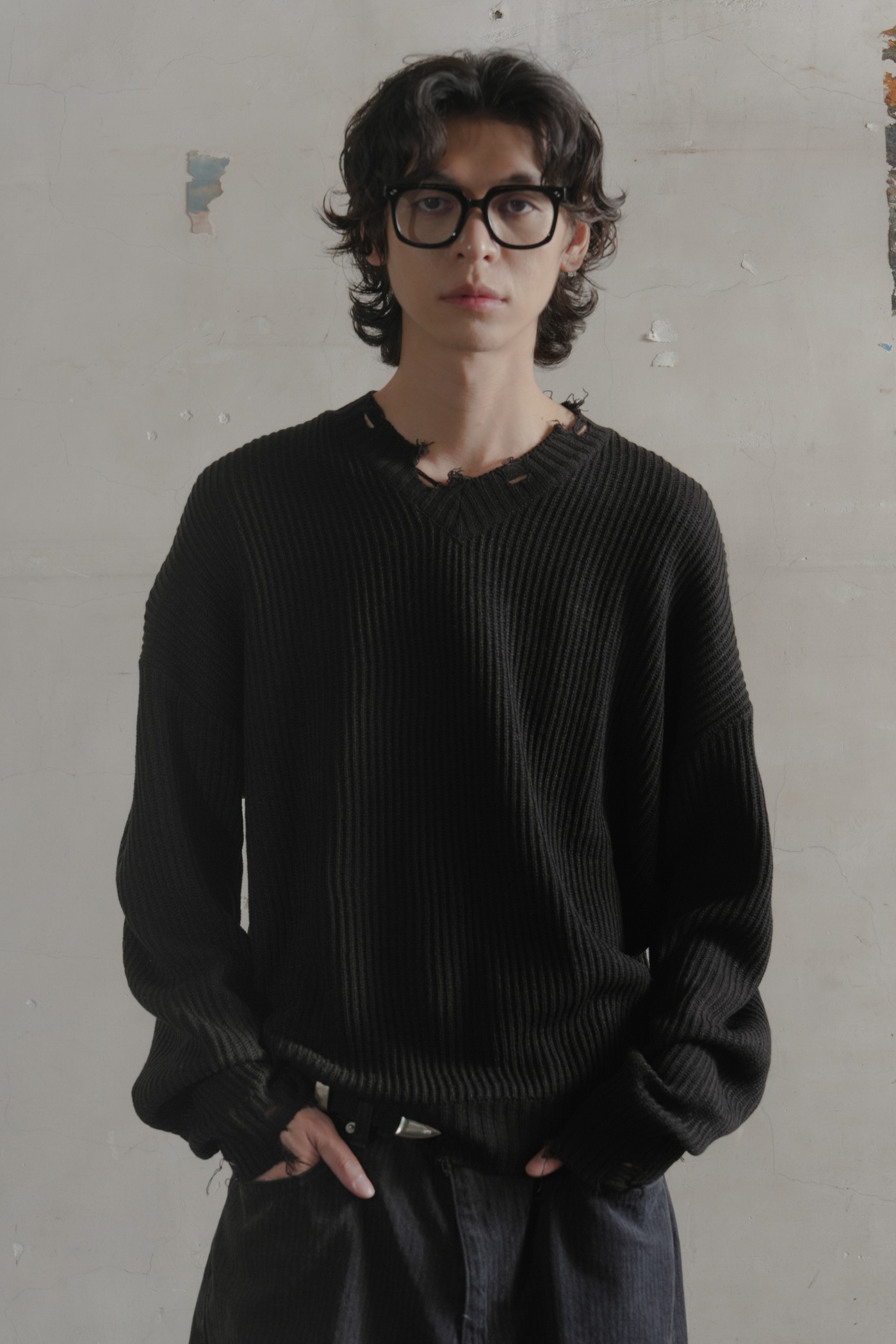 Vintage V-Neck Knit #毛衣