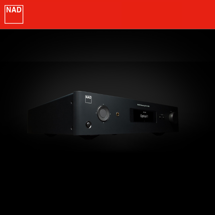NAD C658 BluOS Streaming DAC Preamp Side in black