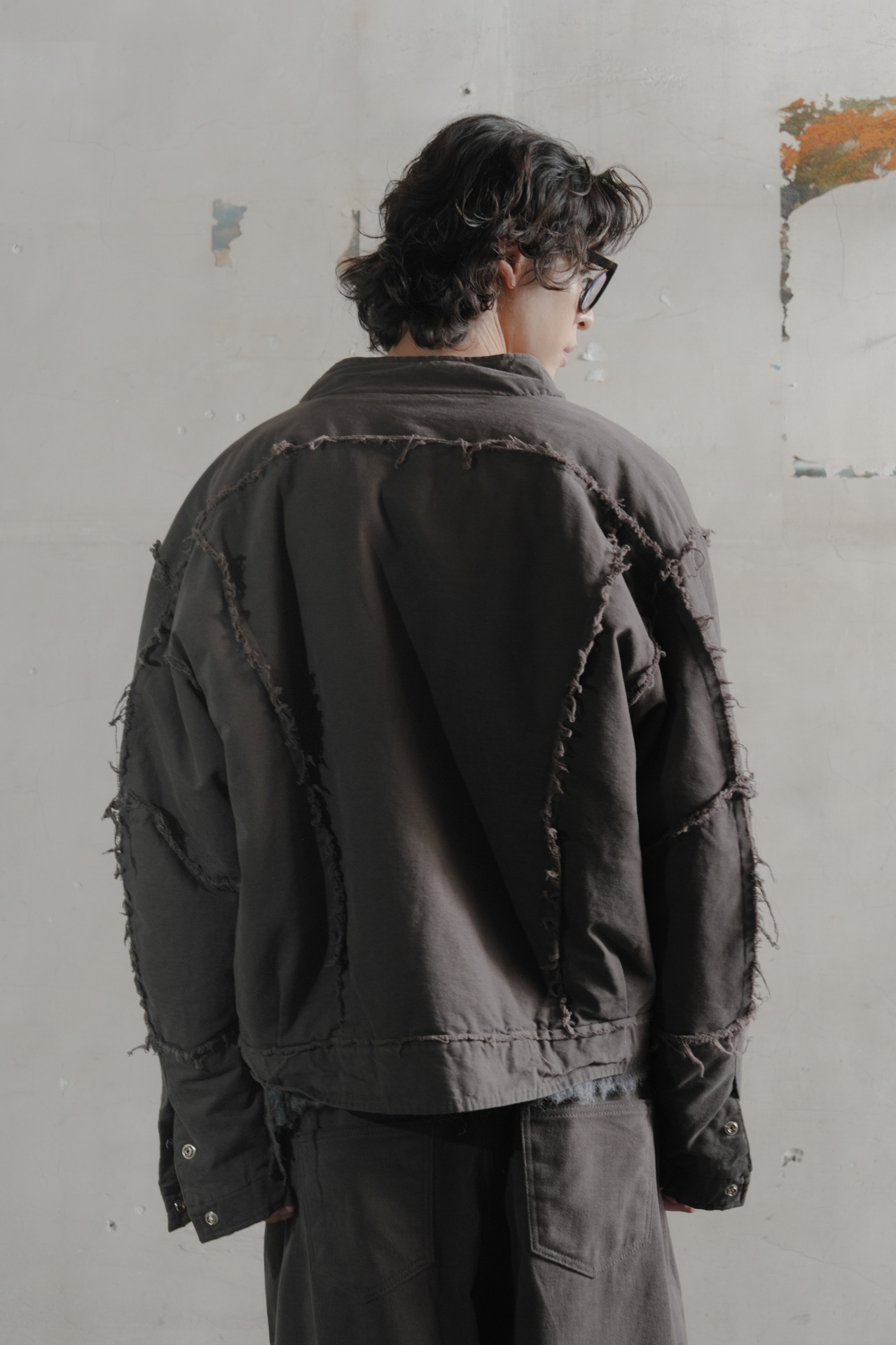 Vintage Washed Moto Jacket #外套