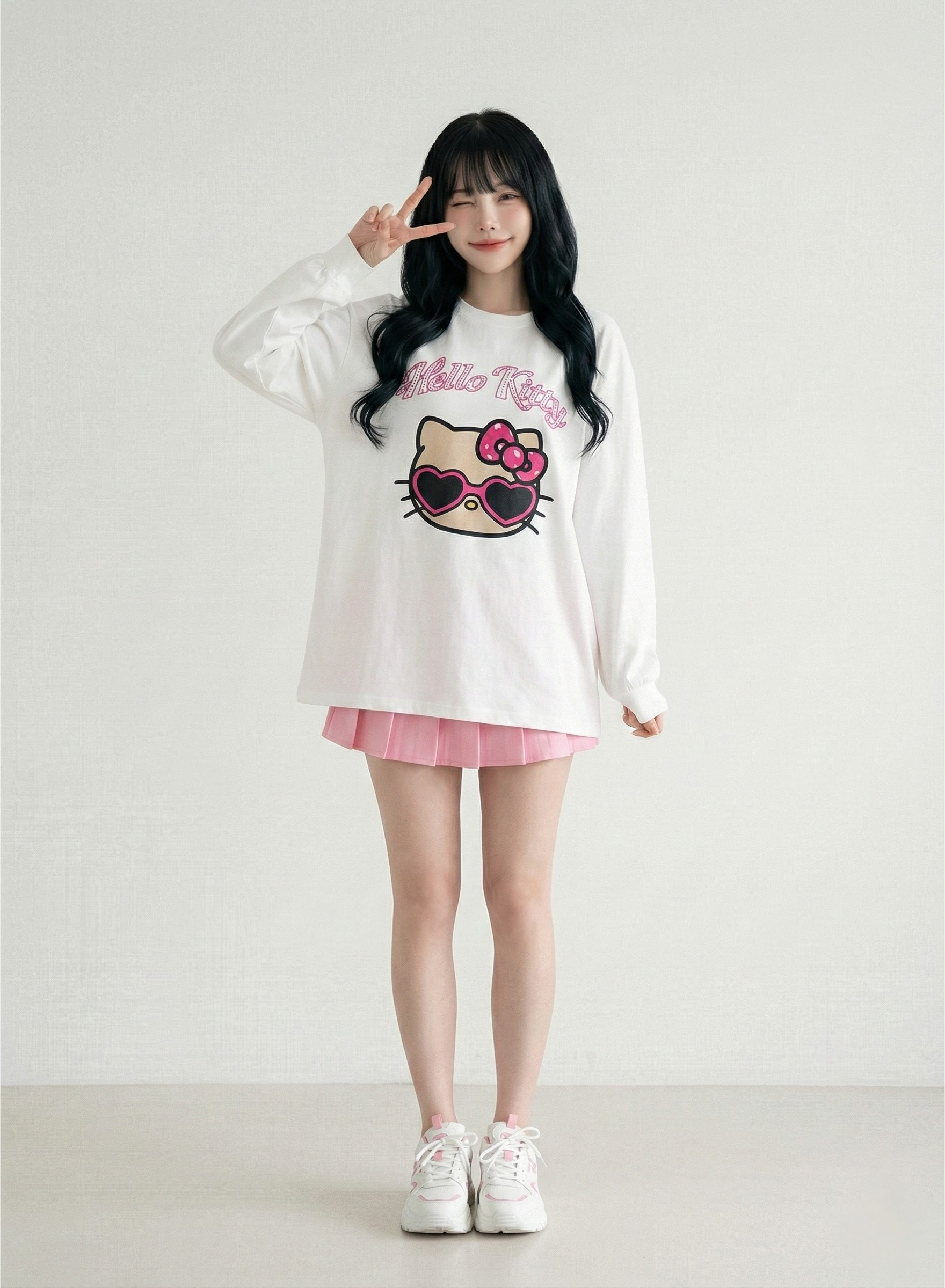 日本預訂 GL X HELLO KITTY Hello Kitty Bijou Long T-shirt