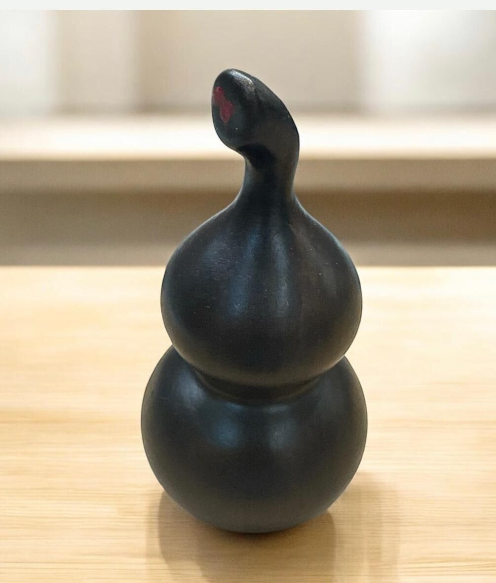 A7 黑檀木實木化病葫蘆 (可經師傅開光)