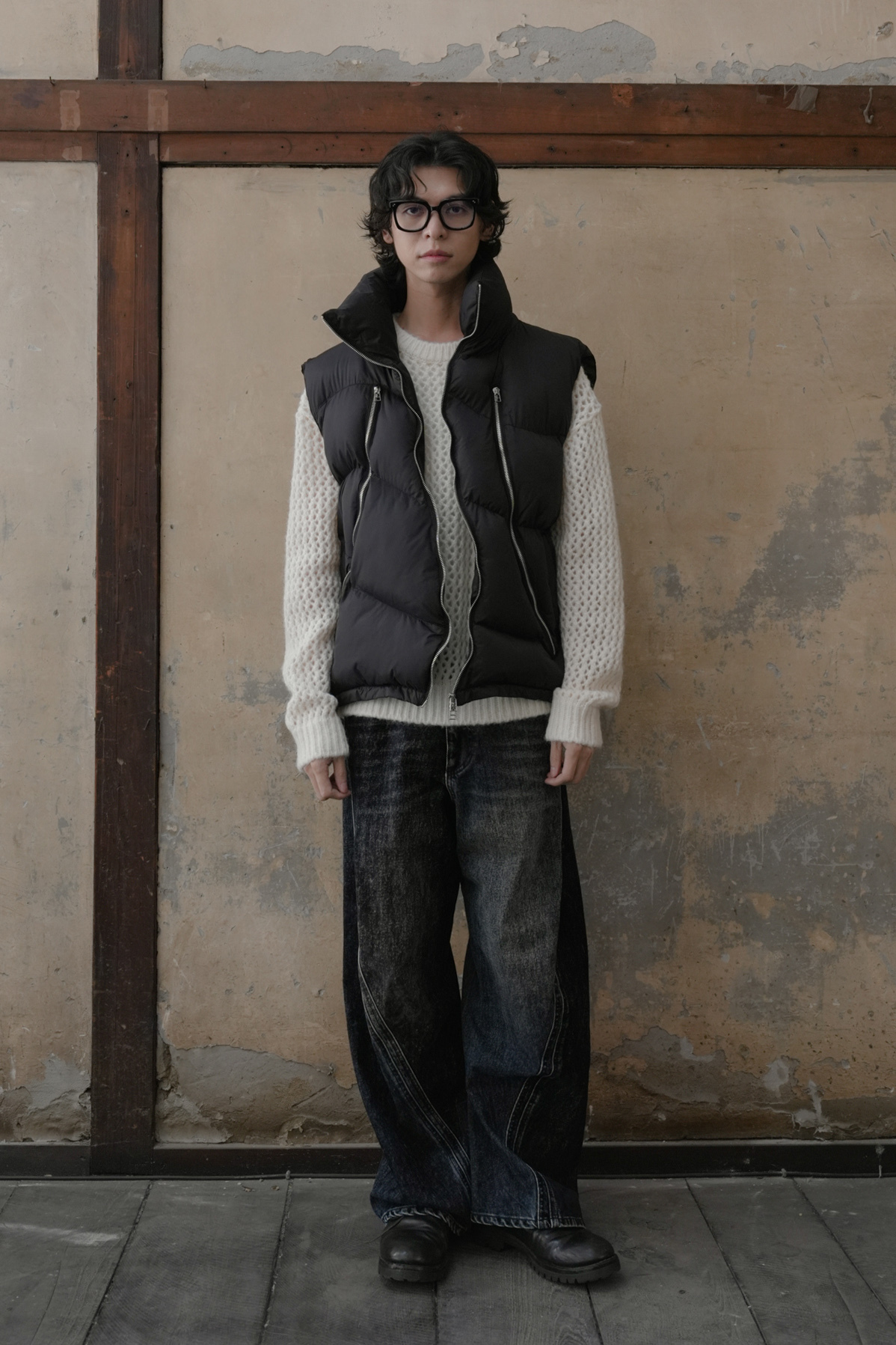 Wave Zip Padded Vest #背心