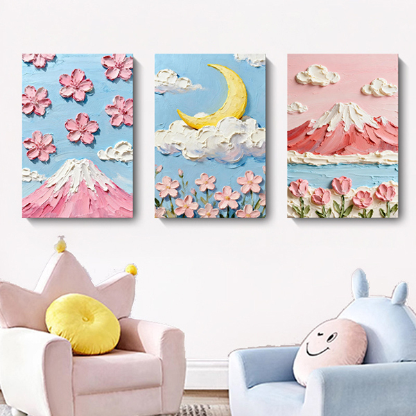 櫻吹雪山居無框掛畫