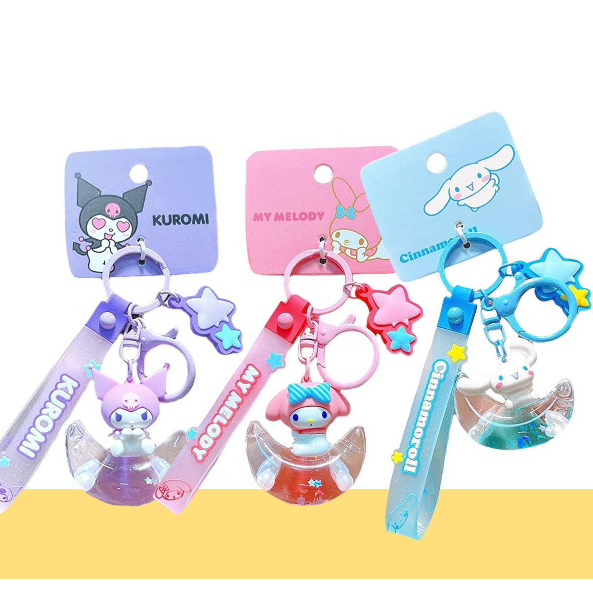 三麗鷗星光月牙入油 掛扣 吊飾