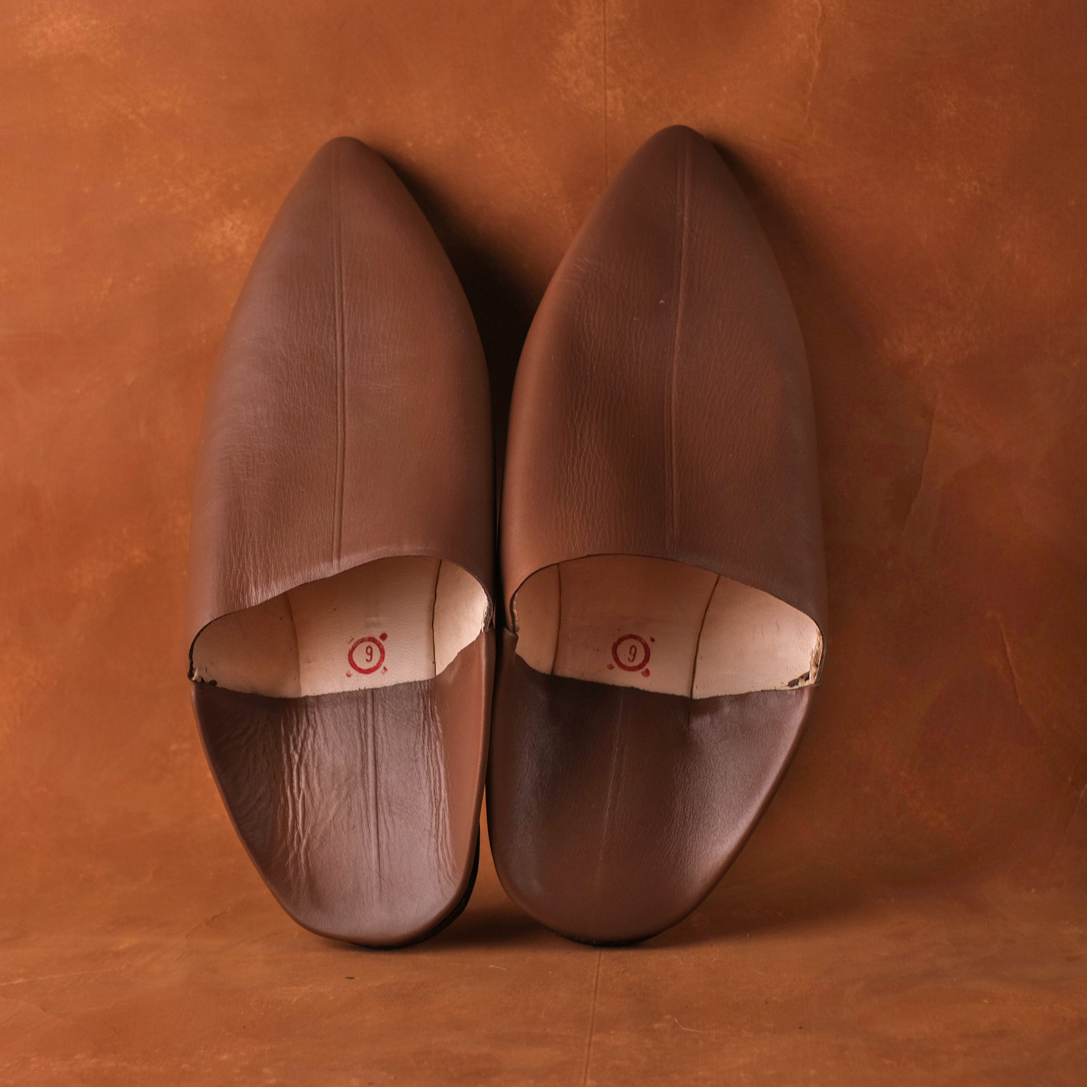 柏柏手工鞋 ｜摩卡棕 -尖｜摩洛哥