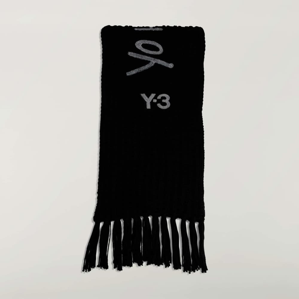 【 Y-3 CHUNKY KNIT SCARF 圍巾 - 黑 】
