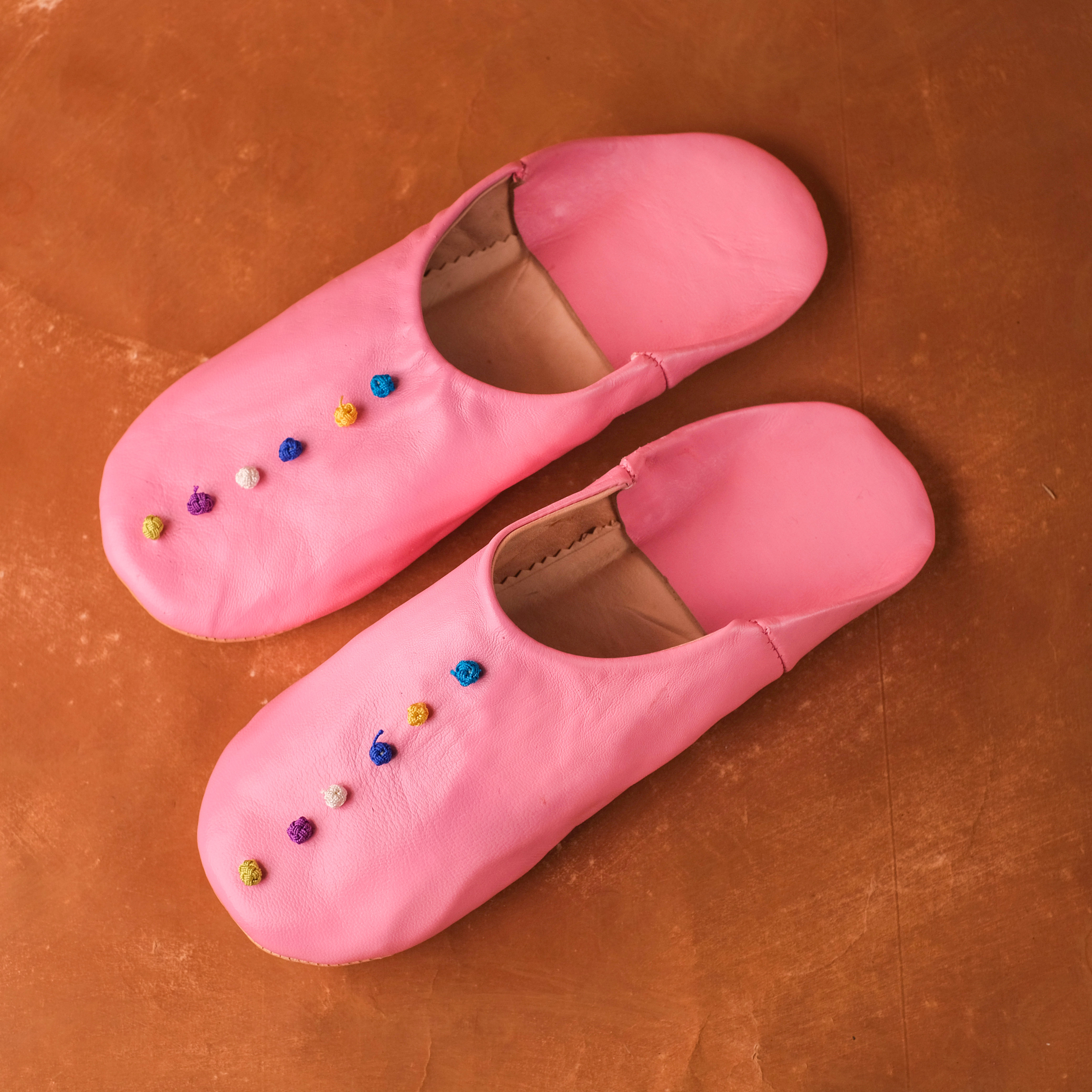 柏柏手工鞋 ｜繡球薔薇 - 圓｜摩洛哥