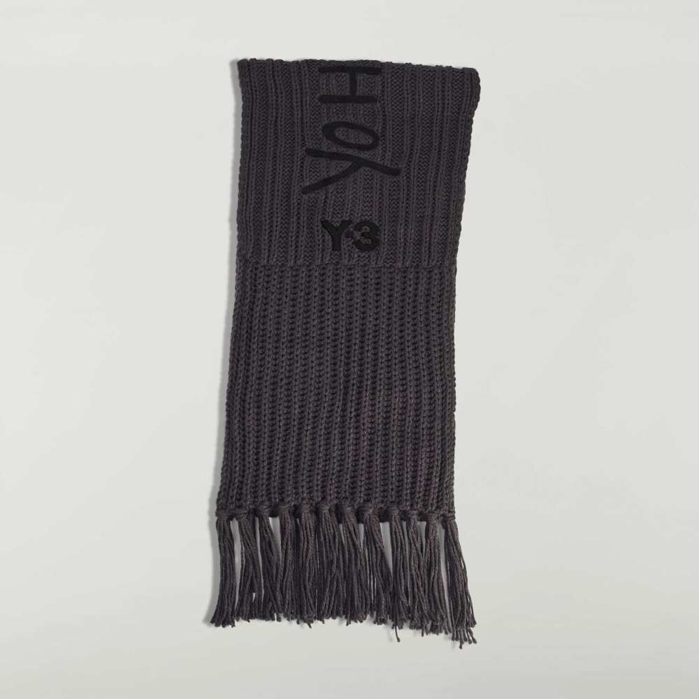 【 Y-3 CHUNKY KNIT SCARF 圍巾 - 灰 】