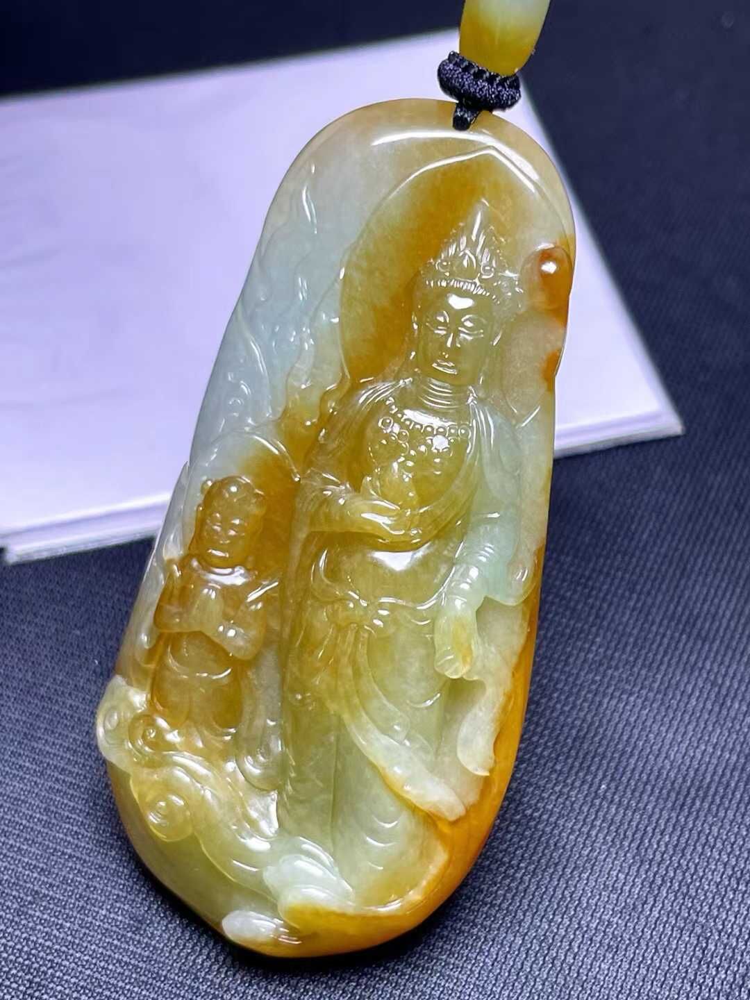 1229416 翡翠送子觀音吊墜