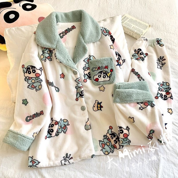 🔥暖呼呼系列-小新法蘭絨睡衣【情侶款】