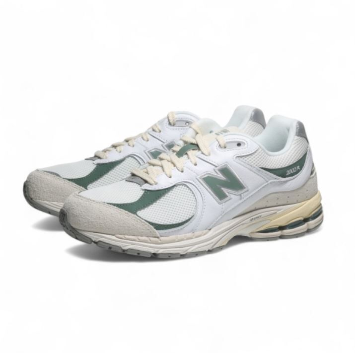 NEW BALANCE 休閒鞋 NB 2002R 白綠奶油 復古 男女 U2002RWA
