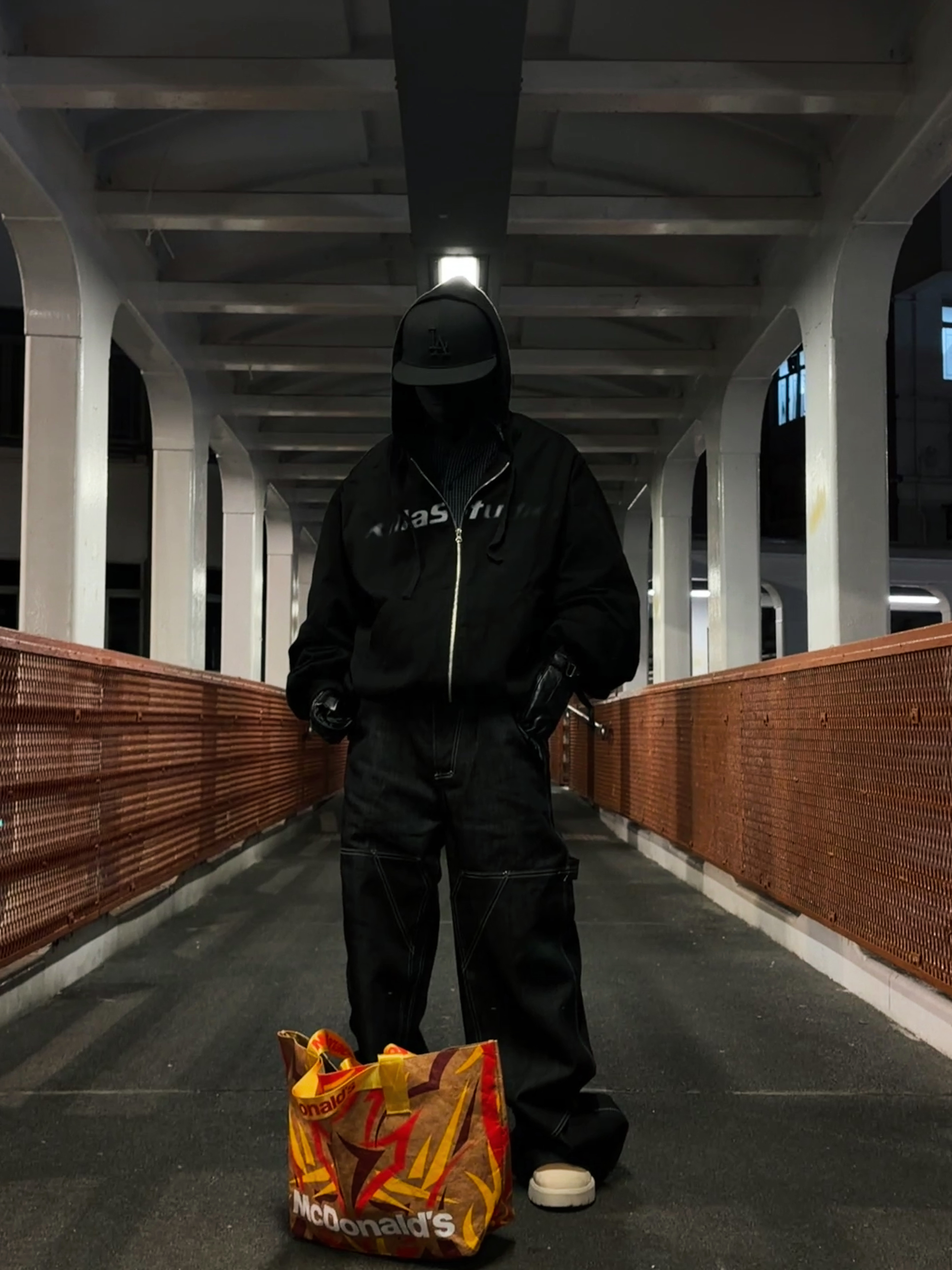 KILLASYSTEM 25F/W GRAPHIC TWILL JACKET 斑駁 殘影字體 連帽夾克