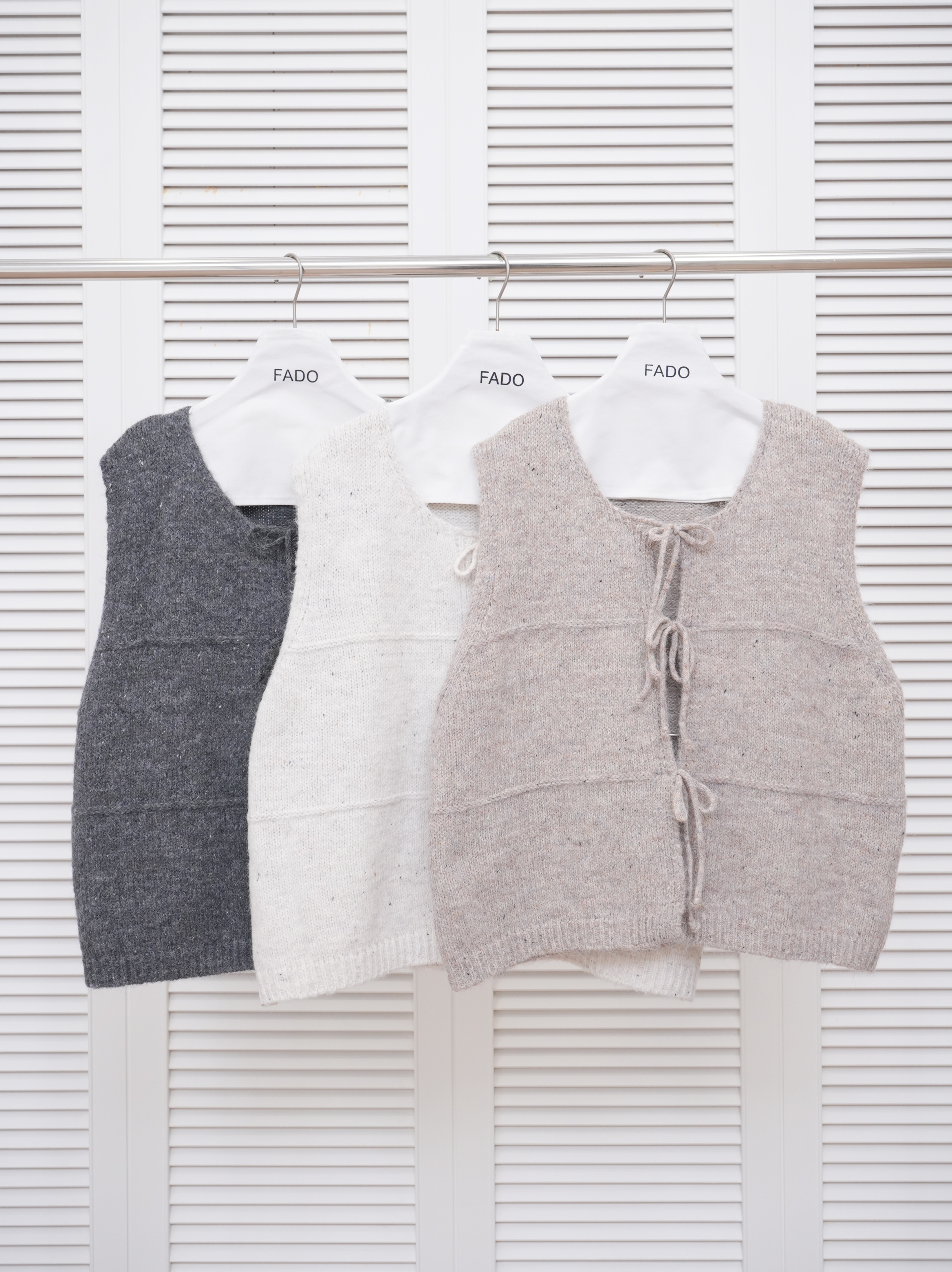 法朵Fado shop｜三層綁帶* ୨ৎ針織背心 1104032  三色