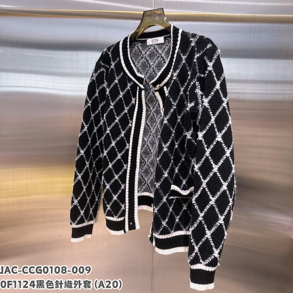 JAC-CCG0108-009 0F1124 黑色針織外套 (A20)