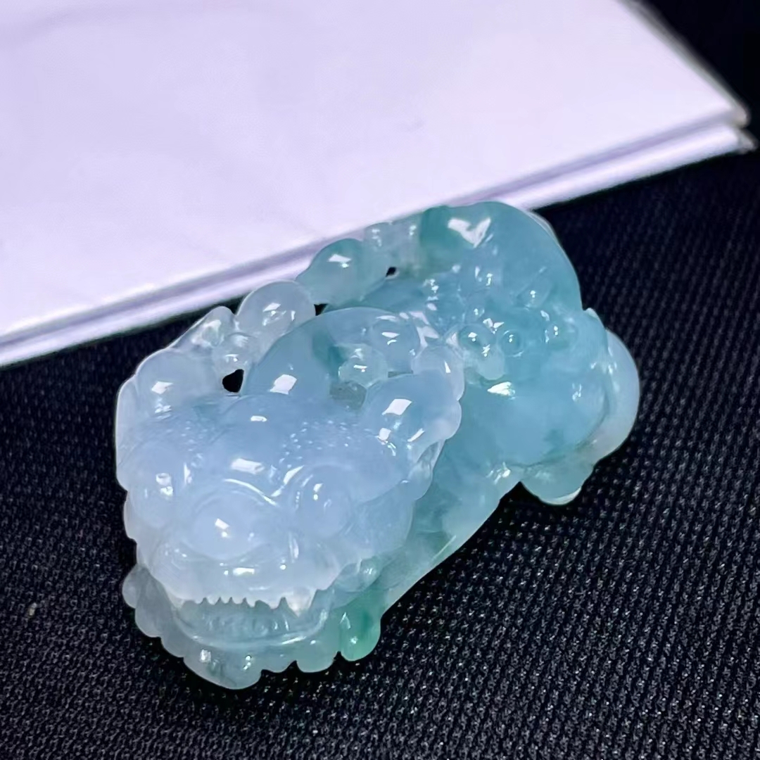 翡翠貔貅吊墜,天然翡翠A玉, 緬甸玉, Jade, Jadeite