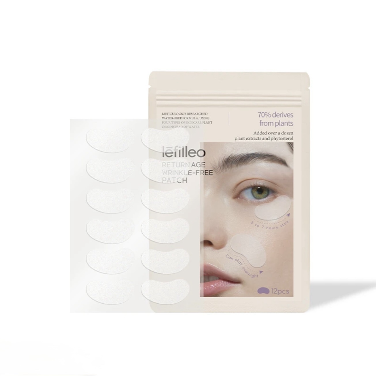 韓國 lefilleo 麗菲歐 回春抗皺貼 12貼/2袋【正品】 夜間拉皮術 法令紋眼紋川字紋 睡覺睡眠貼片 細紋淡化