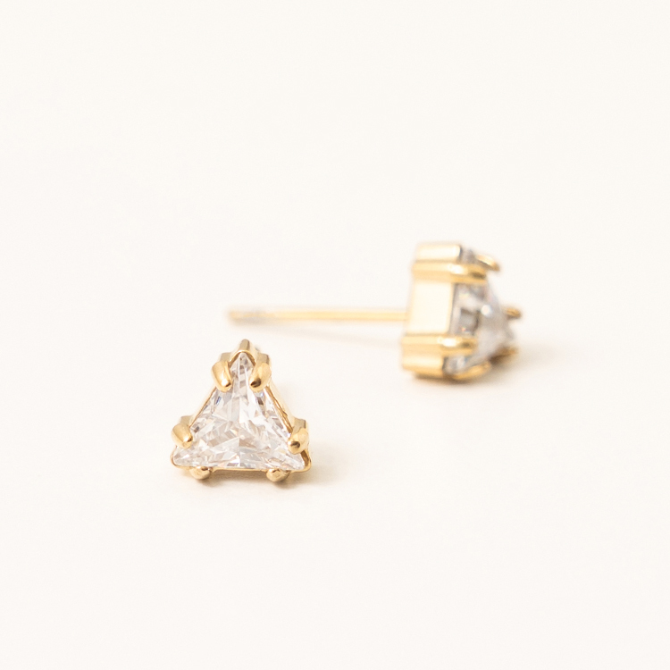 miramira微光｜三角鑽耳環D5672-金87513