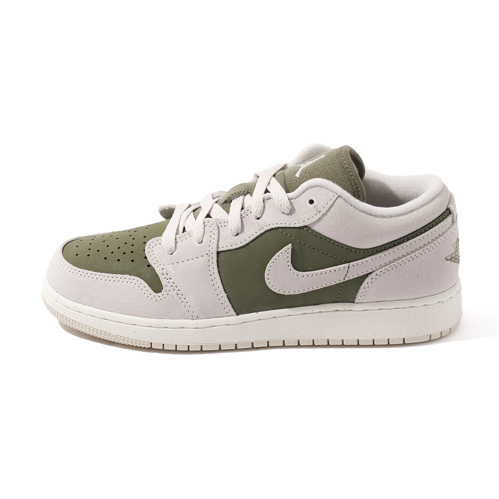 Nike Air Jordan 1 Low SE 大童 米綠色 麂皮 喬丹 AJ1 低筒 休閒鞋 HV4396201