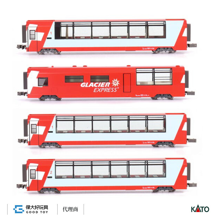 KATO 10-2027 觀光列車 阿爾卑斯 冰河特急 增結 (4輛)