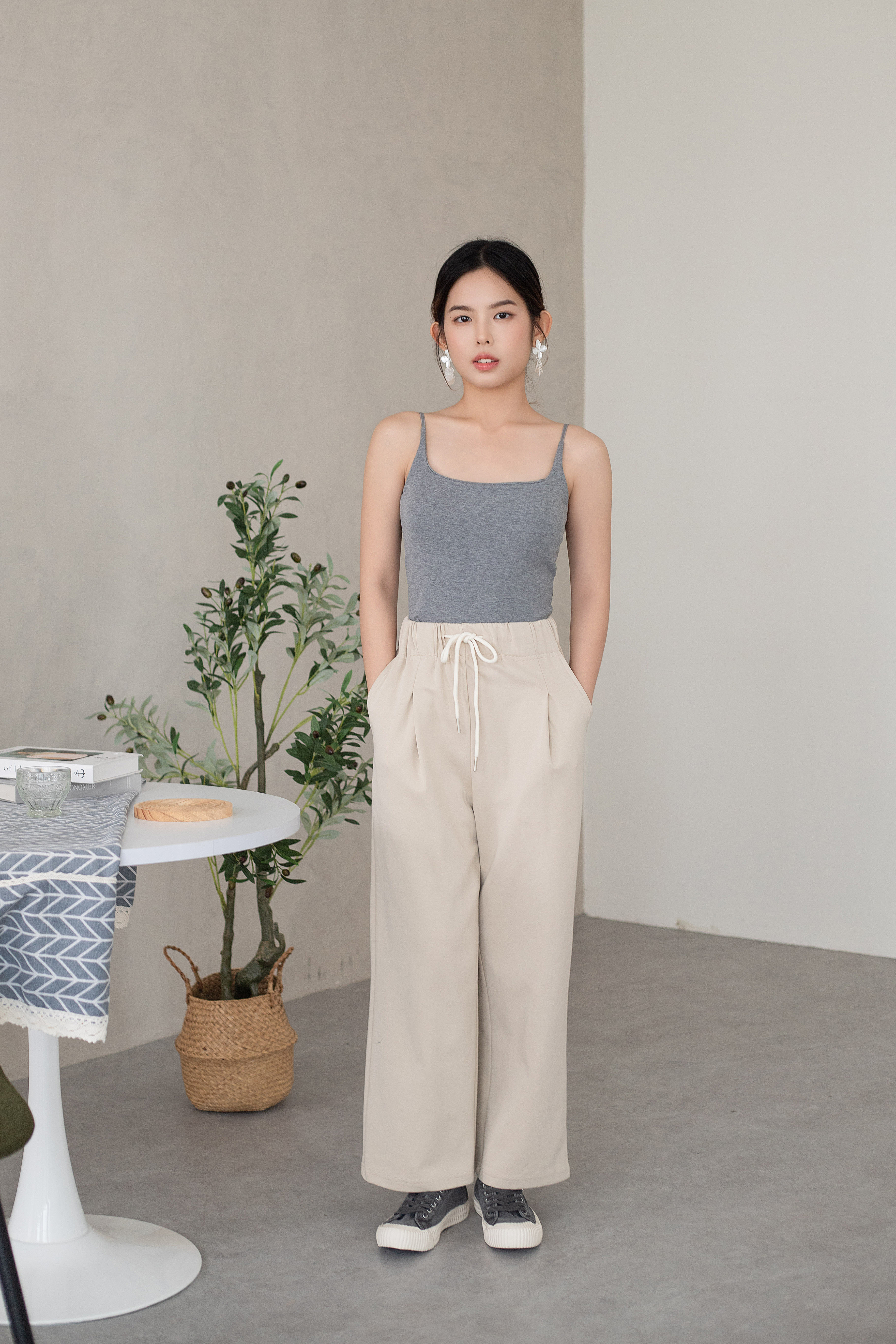 Jonah Relaxed Pants Beige - 2621PLBEI