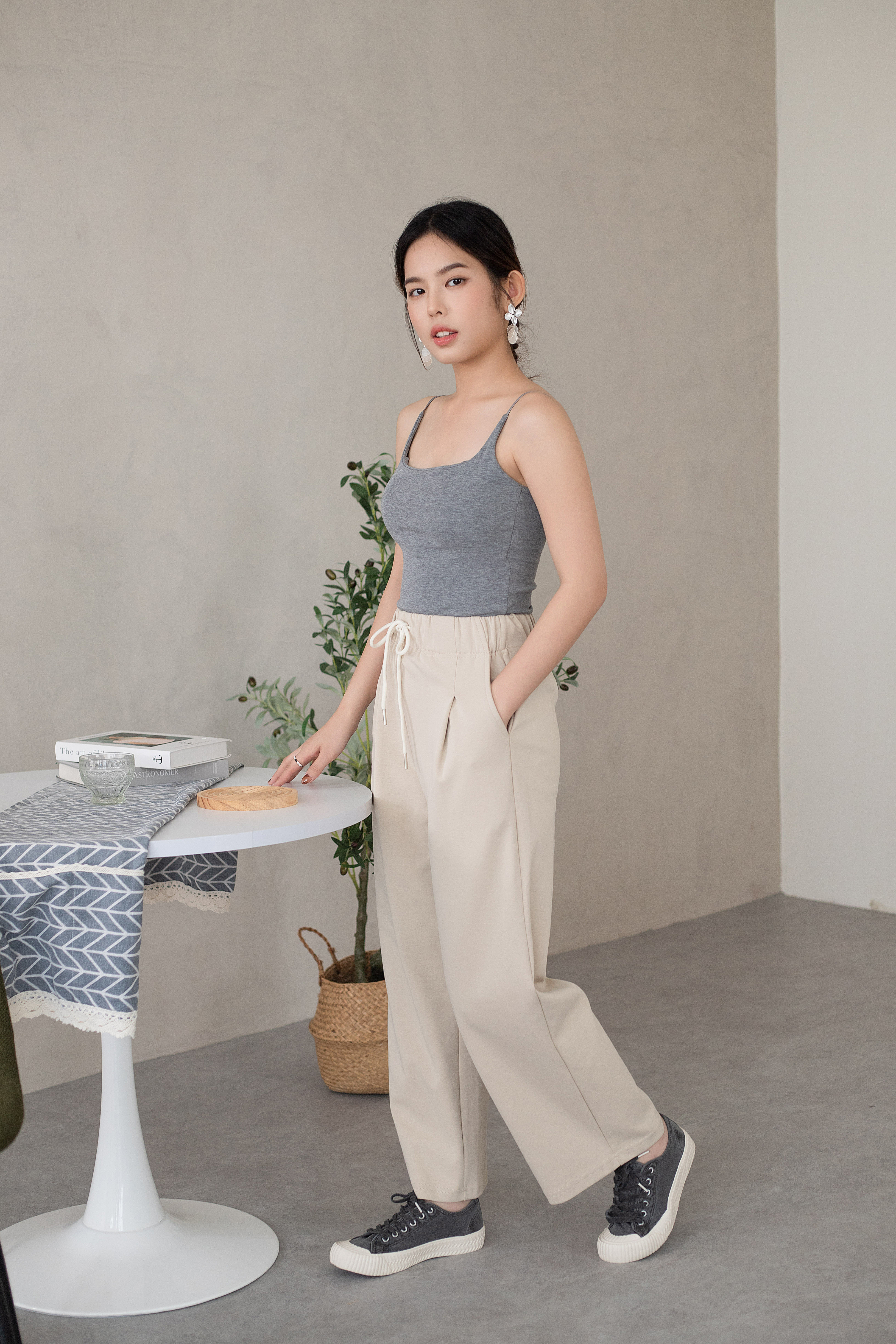 Jonah Relaxed Pants Beige - 2621PLBEI