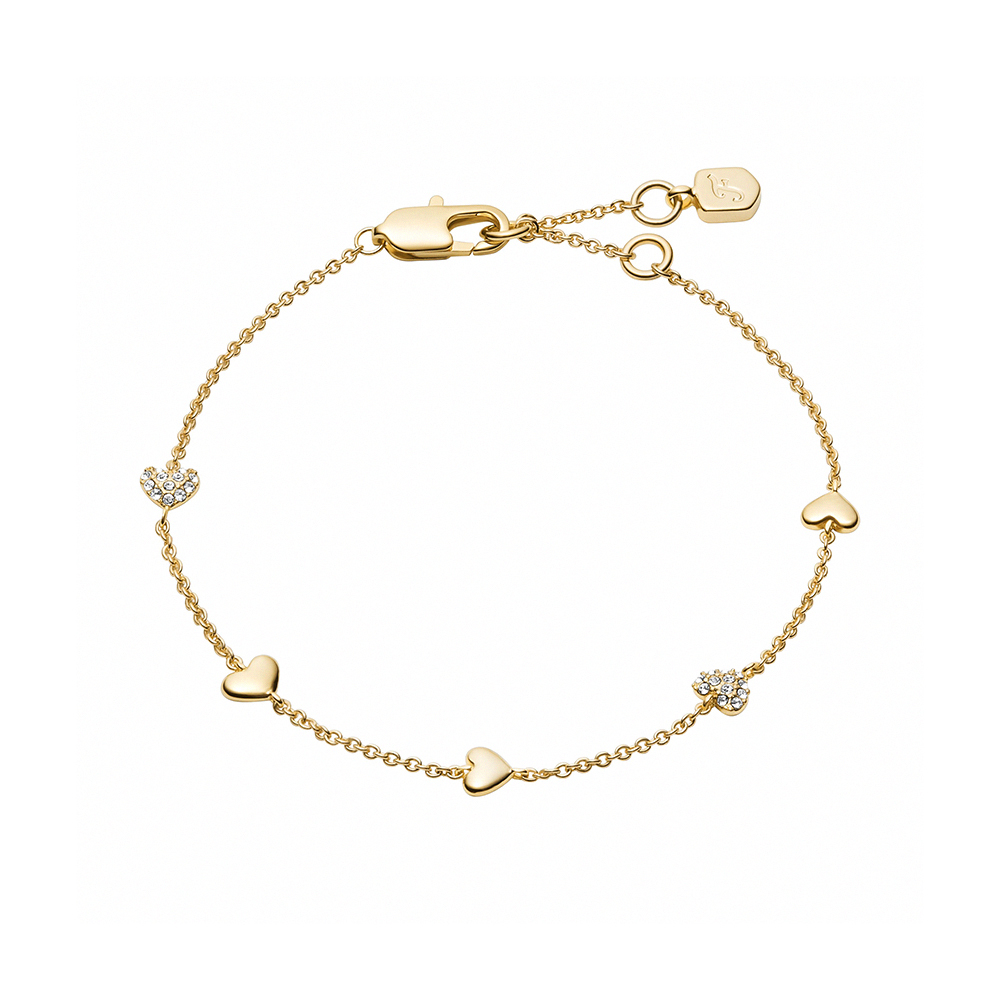 Sutton 戀戀心語黃銅手鍊-金色 JA7299710