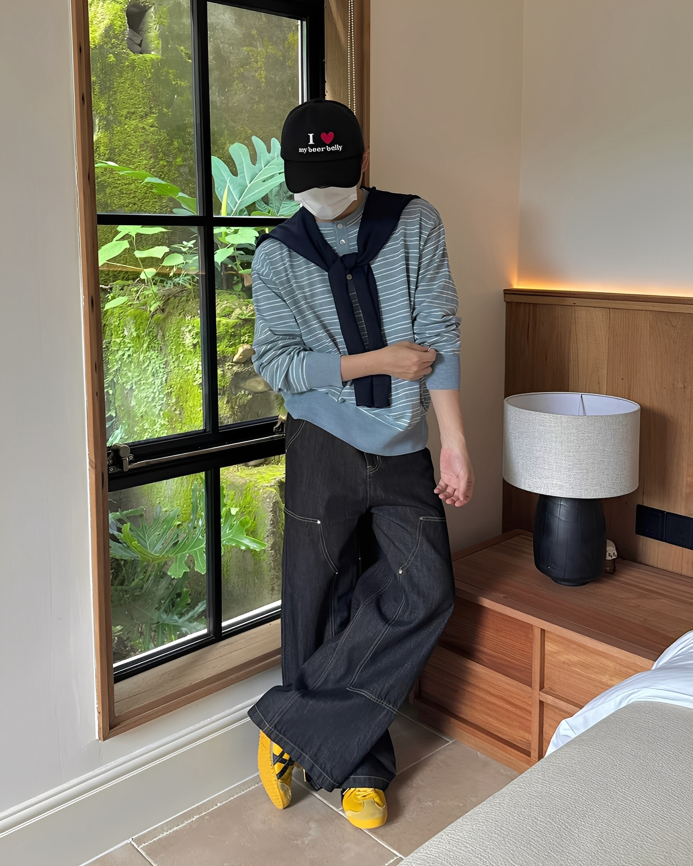 車線 拼接 解構 彎刀 牛仔 長褲 彎刀褲