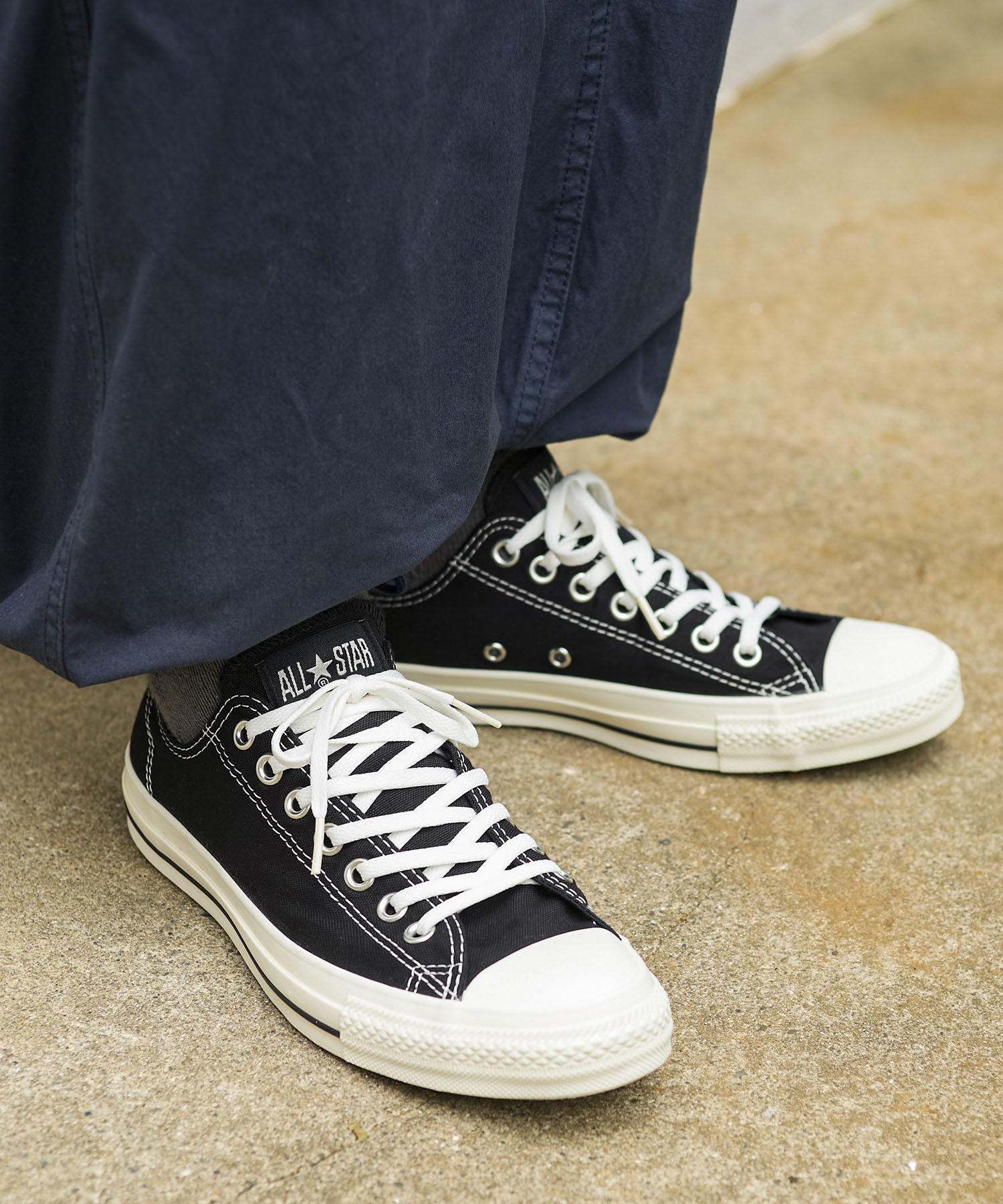 零碼特價┃CONVERSE ALL STAR STITCHING OX 縫線帆布低筒 黑色