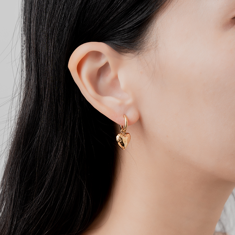 miramira心語｜圓圈愛心墜耳環D2022-金43370