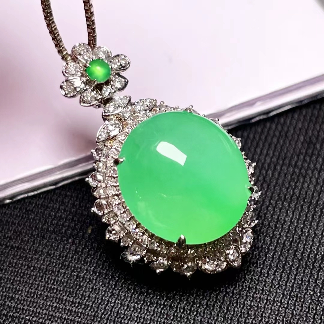 1229422 翡翠蛋面吊墜