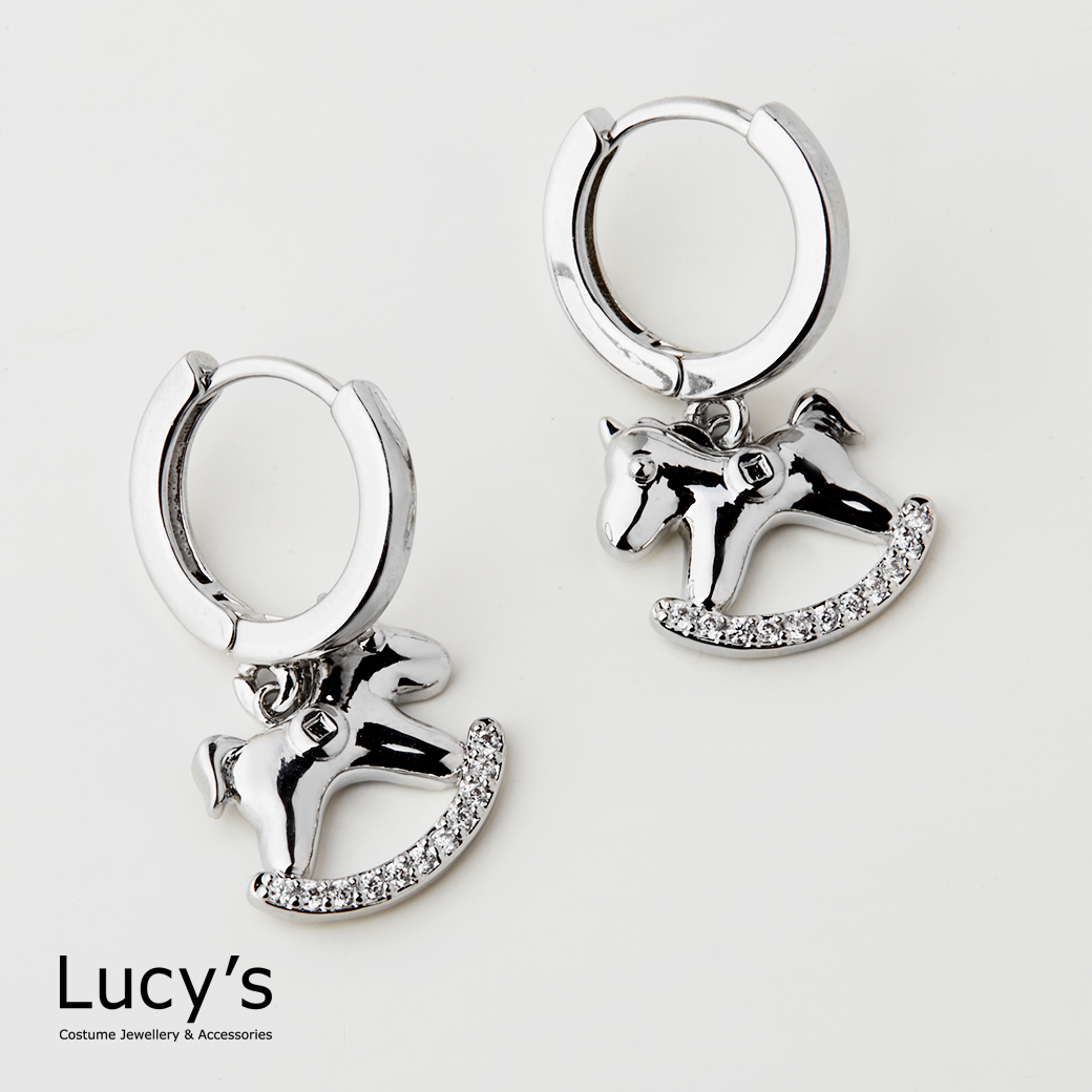 搖擺木馬 易扣耳環 (二色) (129290/129291)