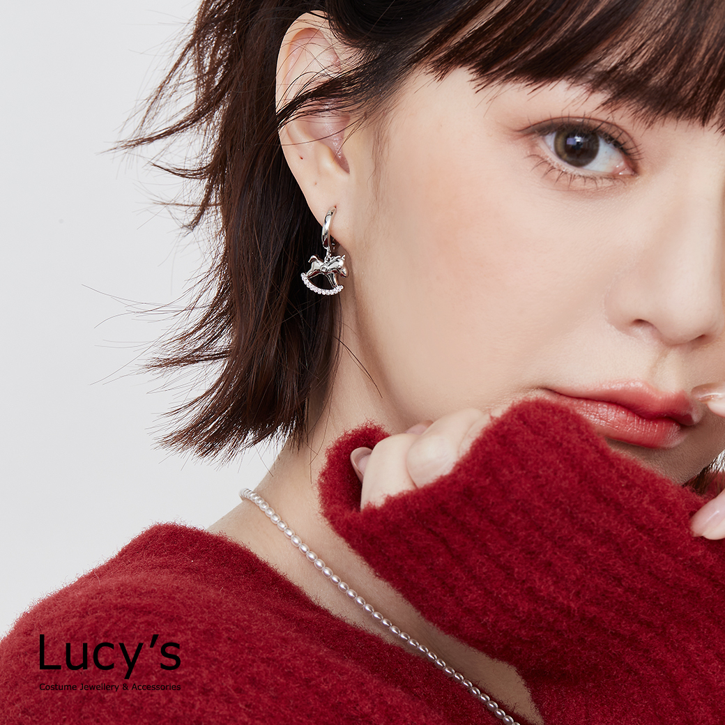 搖擺木馬 易扣耳環 (二色) (129290/129291)