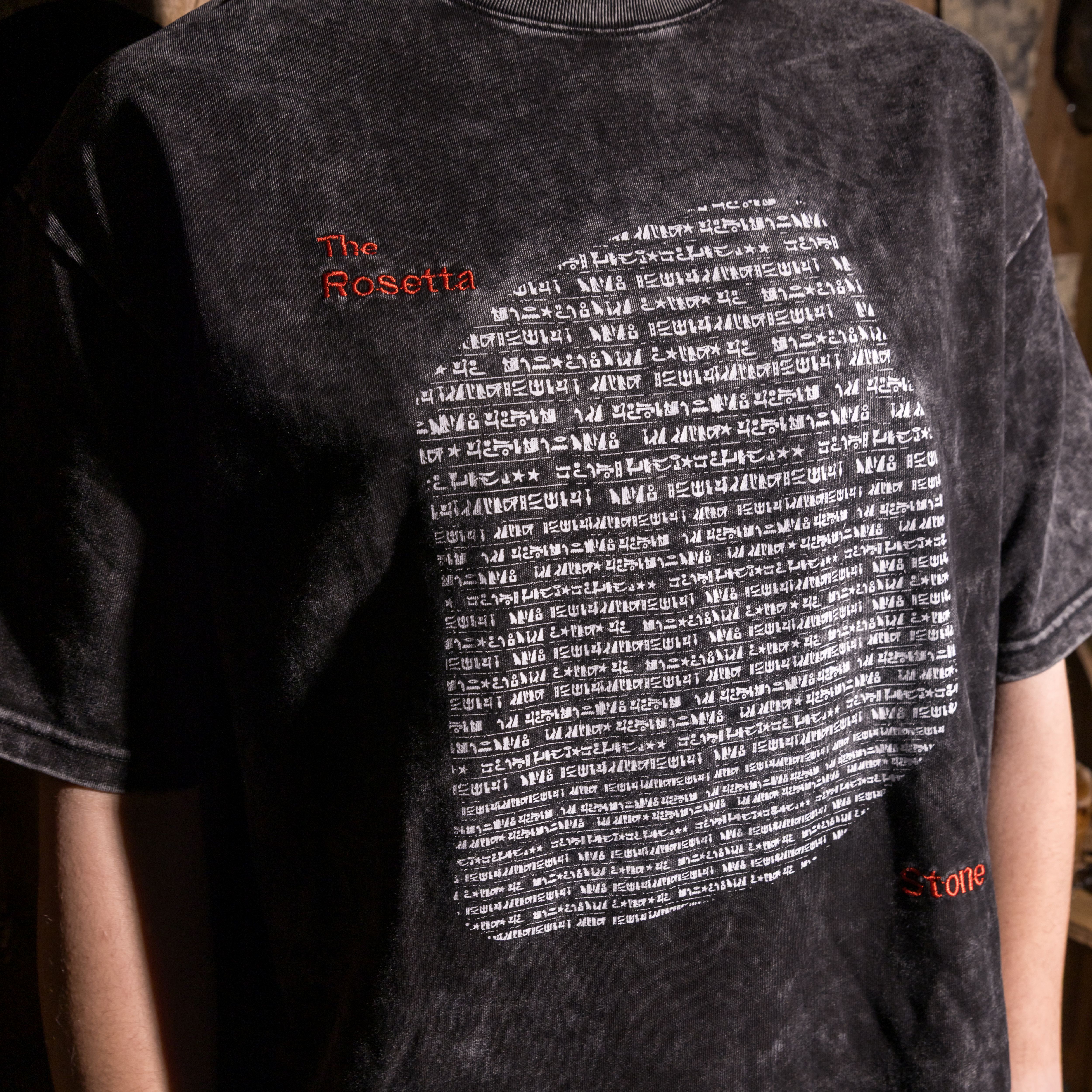 世界古文明藝術T恤｜羅賽塔石碑 黑