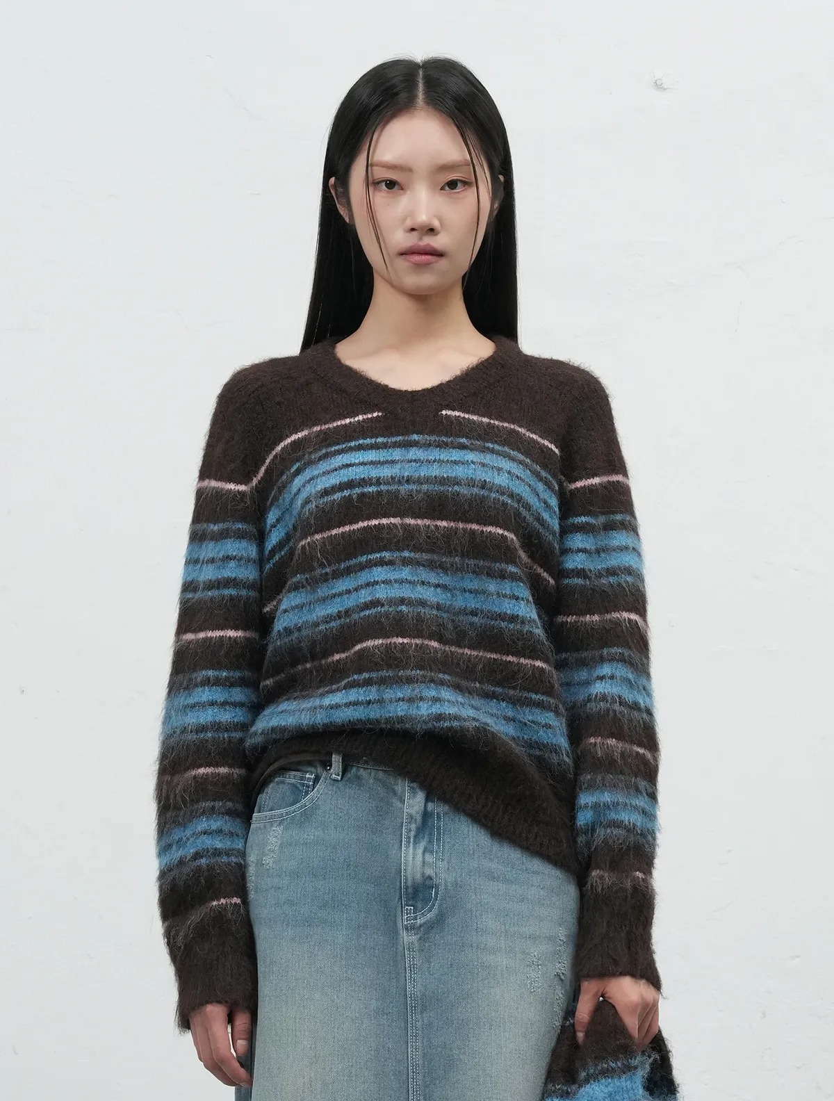 General Idea Harey Stripe Loose Fit Pullover