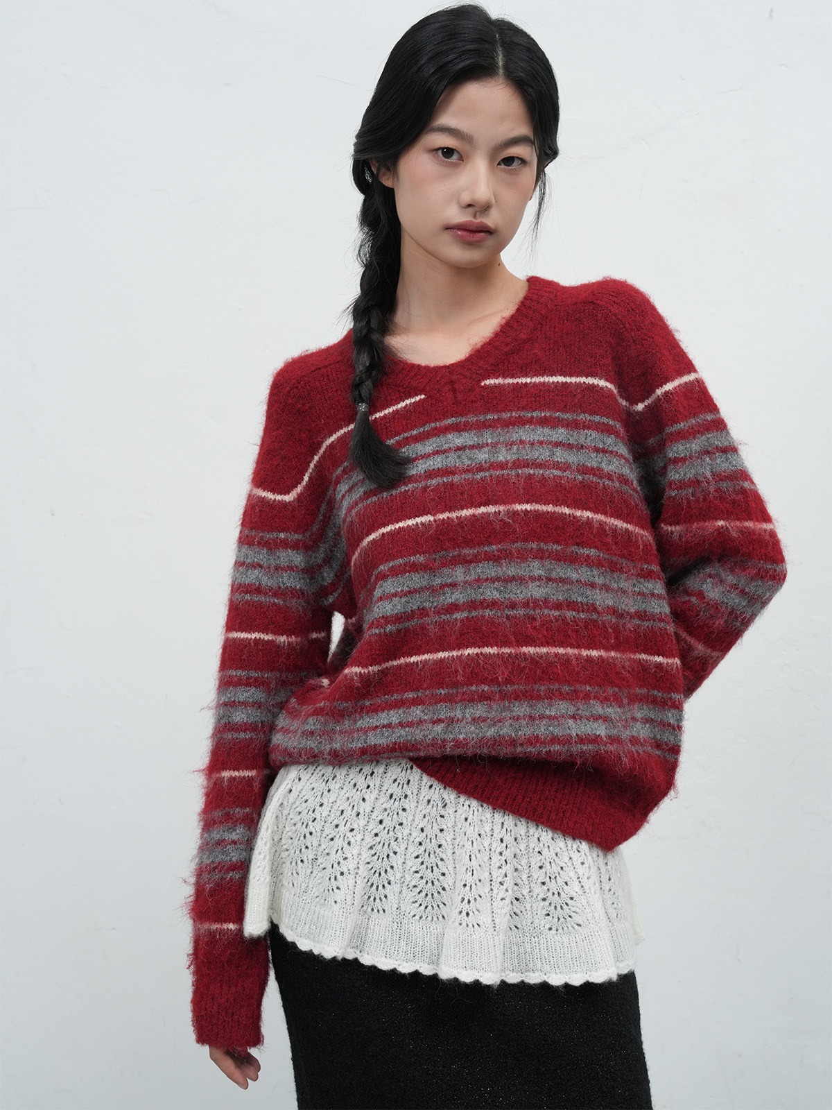 General Idea Harey Stripe Loose Fit Pullover