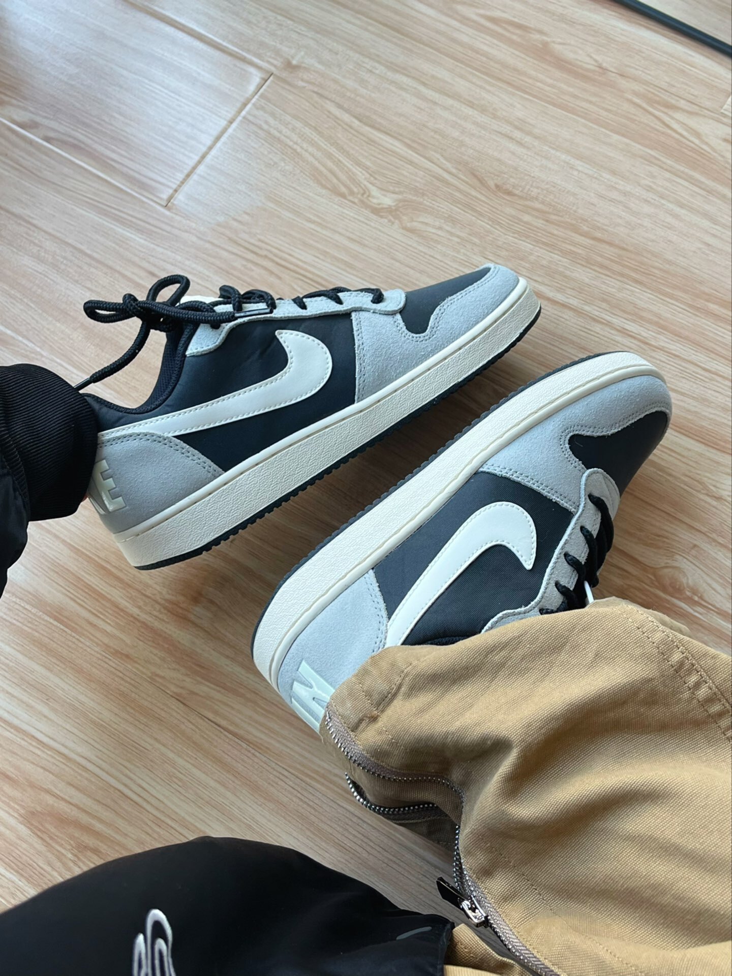 代購-NIKE Court Borough Low Prem 黑灰 復古鞋 844881-005