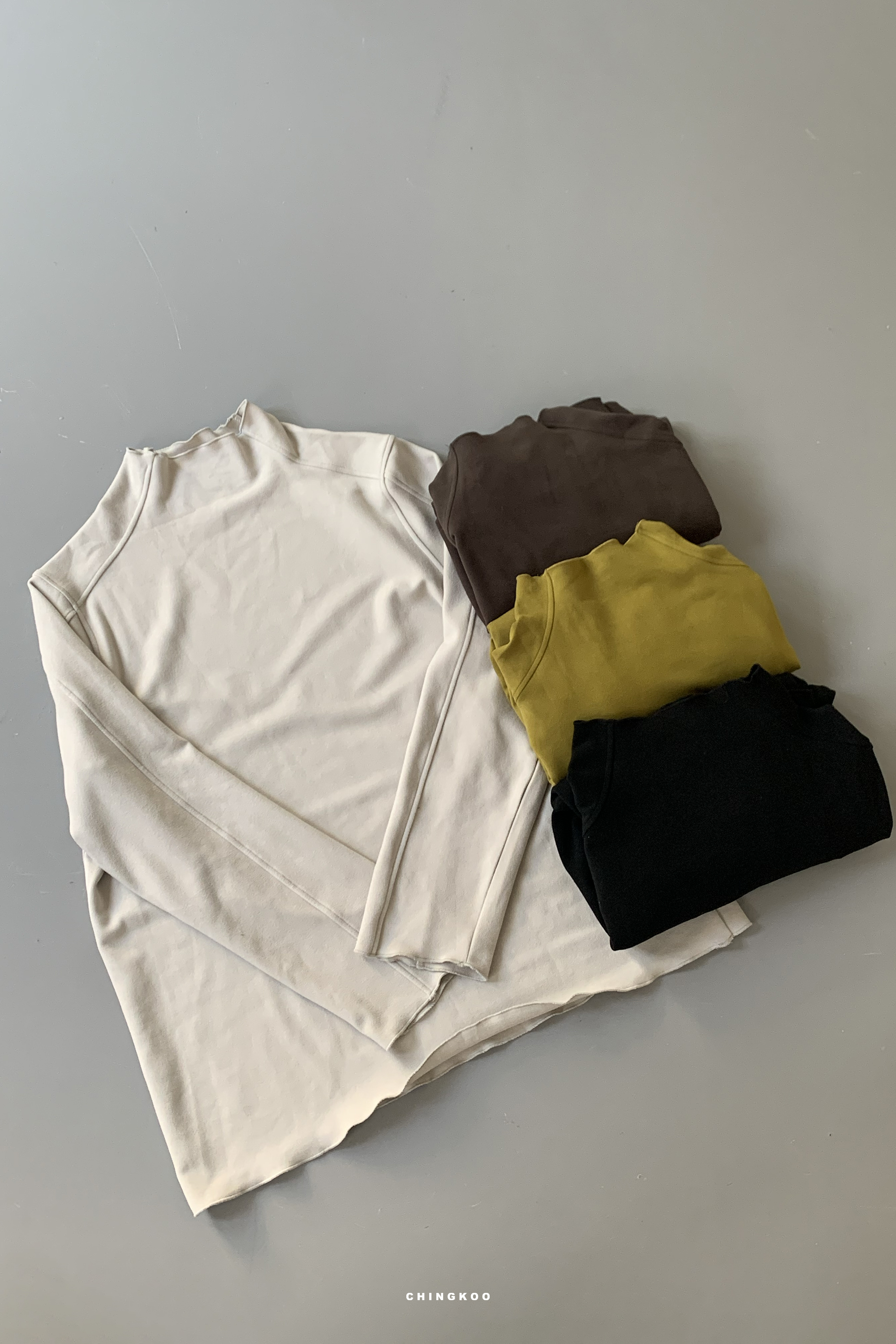 New Year｜半高領插肩打底上衣 4色