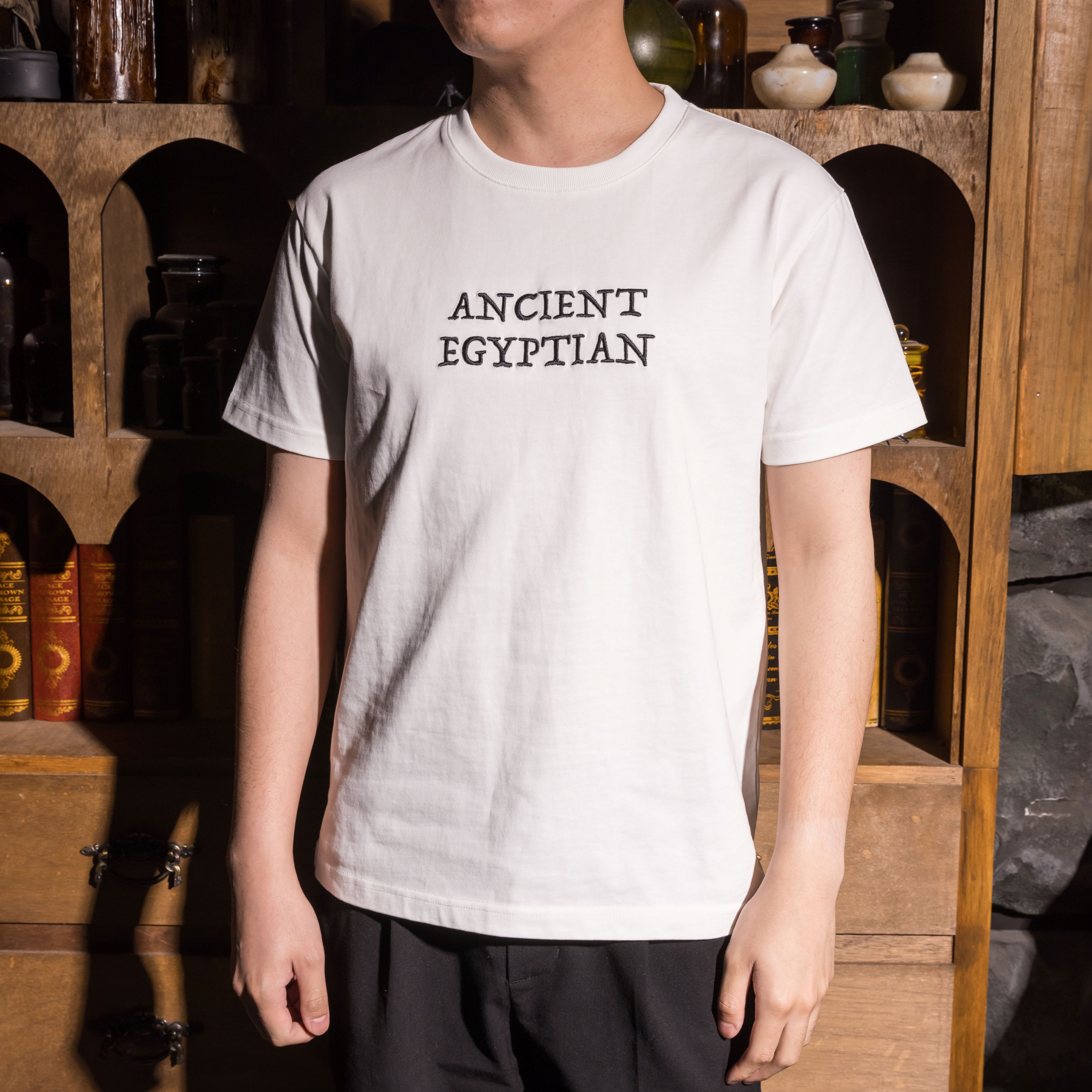 世界古文明藝術T恤｜古埃及神祇壁畫 白