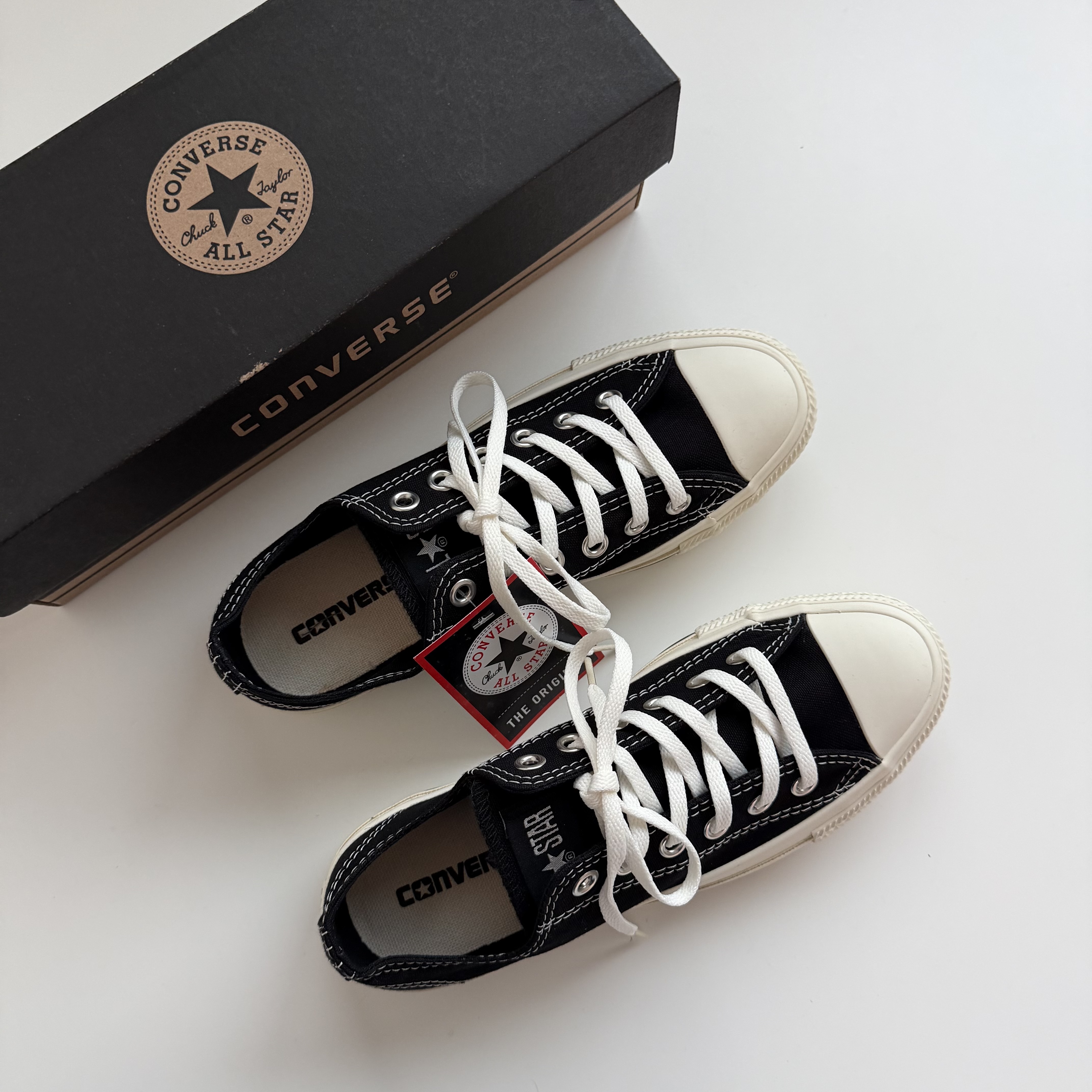 零碼特價┃CONVERSE ALL STAR STITCHING OX 縫線帆布低筒 黑色