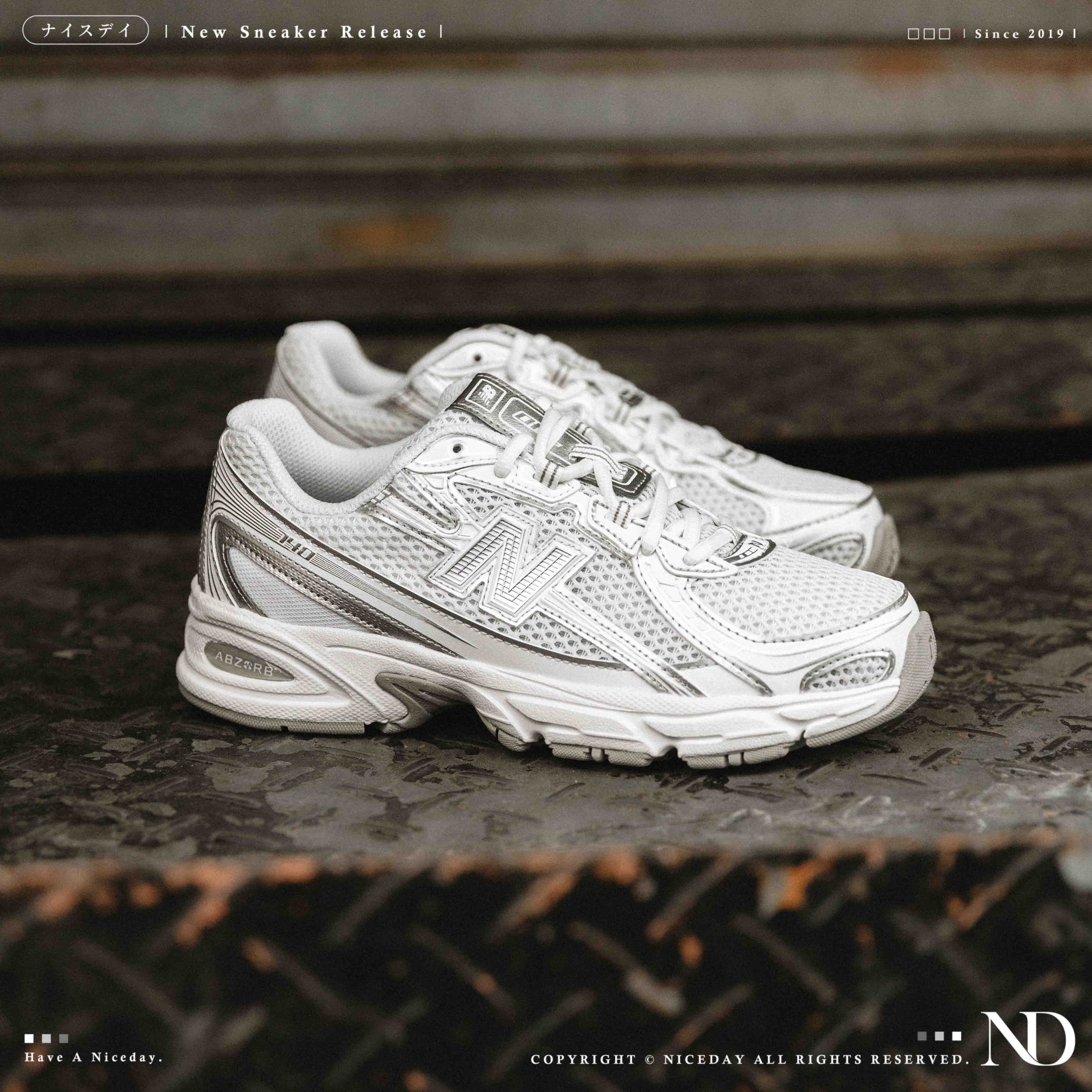 NICEDAY 現貨 New Balance 740 白 白銀 銀白 白灰 復古 男鞋 U740ＷM2