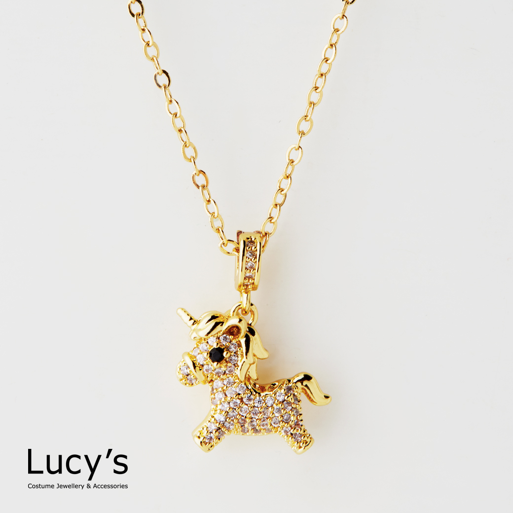 閃亮獨角獸 項鍊 (二色) (129388/129389)