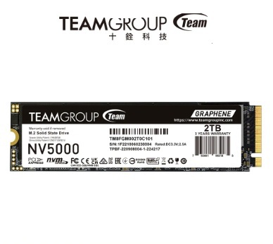 十銓 TEAM NV5000 1TB /2TB Pcie 4.0 SSD 讀5000MB/S 裝機最佳選擇 台灣製